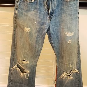 Used naturally ripped 1969 GAP 👢 fit blue jeans